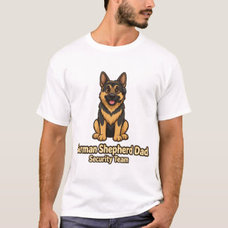 Lustiges Deutscher-Schäferhund-Vater-Sicherheitste T-Shirt
