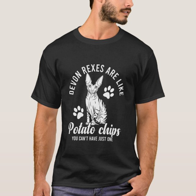 Lustiges Devon-Rex-Pixie-Katzendesign für Katzenli T-Shirt (Vorderseite)