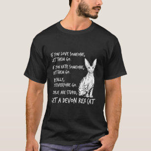 Lustiges Devon-Rex-Pixie-Katzendesign für Katzenli T-Shirt