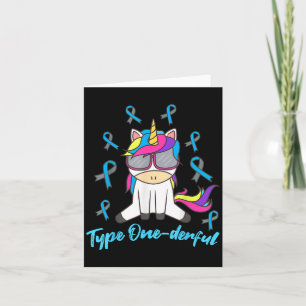 Lustiges diabetisches Einhorn Typ Eins-derbar Typ  Karte