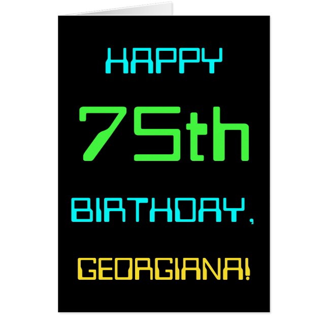 Lustiges Digital-Computing-Themen 75. Geburtstag (Vorne)