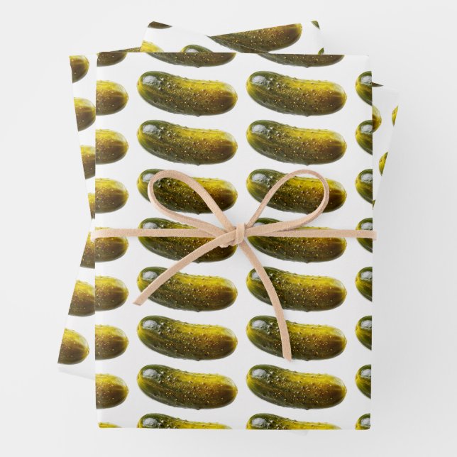 Lustiges Dillgurkenmuster – Eigenwilliges Design f Geschenkpapier Set (Beispiel)