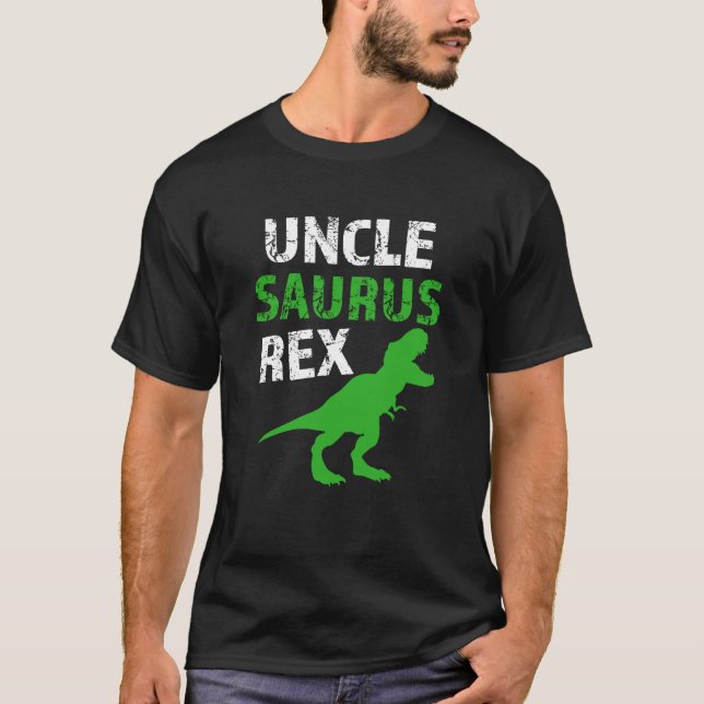 Lustiges Dino-T-Shirt Onkel-Saurus Rex Shirt Mens (Vorderseite)