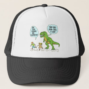 Lustiges Dinosaurier-Jurawortspiel-humorvolles Truckerkappe
