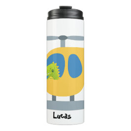 lustiges Dinosaurier-Party mit Gelbhubschrauber Thermosbecher