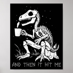 Lustiges Dinosaurier-Skelett-Kostüm Goth Männer Fr Poster