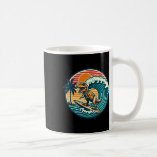 Lustiges Dinosaurier-Surfbrett Strand Sommer Surfe Kaffeetasse