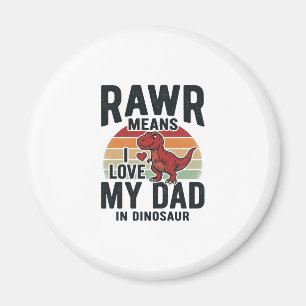Lustiges Dinosaurier-Vater RAWR Vintage-Shirt-Desi Magnet