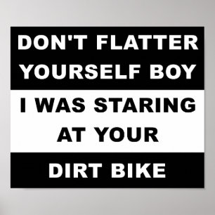 Lustiges Dirtbike-Poster Poster