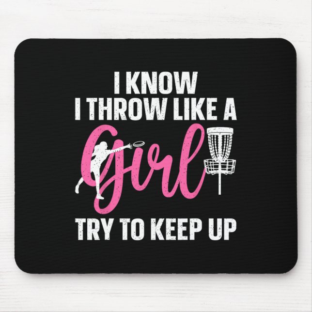 Lustiges Disc-Golf-Design für Mädchen Frauen Disc  Mousepad (Vorne)