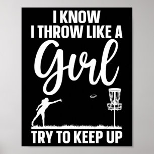 Lustiges Disc-Golf-Design für Mädchen Frauen Disc Poster
