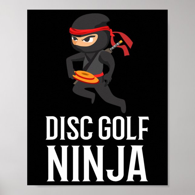 Lustiges Disc-Golf-Ninja-Geschenk Golfer Disc-Spie Poster (Vorne)