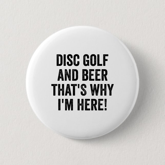 Lustiges Disc-Golf-Shirt Männer Frau Ich Disc Golf Button (Vorderseite)