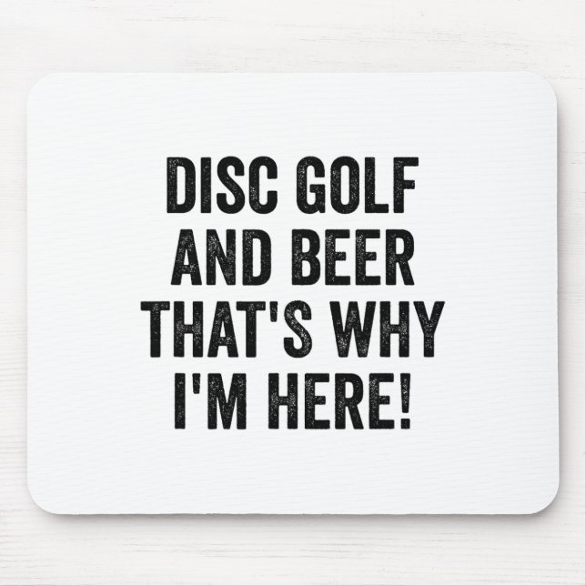 Lustiges Disc-Golf-Shirt Männer Frau Ich Disc Golf Mousepad (Vorne)