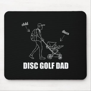 Lustiges Disc-Golf-Vater-Stroller-Ckpack-Kind-T-Sh Mousepad
