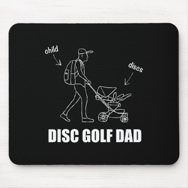 Lustiges Disc-Golf-Vater-Stroller-Ckpack-Kind-T-Sh Mousepad (Vorne)