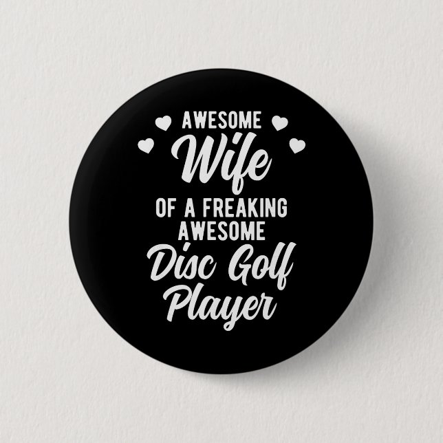 Lustiges Disc-Golfer-Geschenk für Disc-Golf-Spiele Button (Vorderseite)