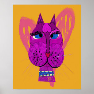 Lustiges Diva-Miezekatze-Plakat Poster