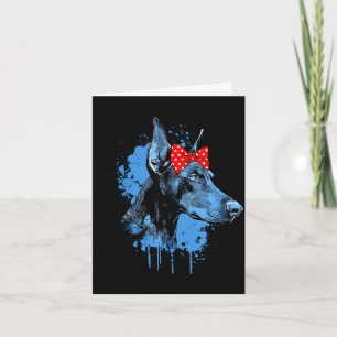 Lustiges Dobermann-Design für Hunde-Liebhaber Mutt Karte