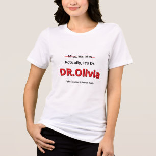 Lustiges Doktortitel-Abschlussgeschenk für sie Tri-Blend Shirt