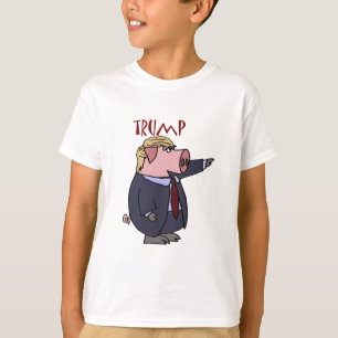 Lustiges Donald- Trumpschwein-politischer Cartoon T-Shirt