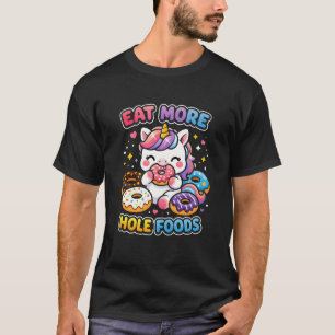 Lustiges Donut Kawaii Einhorn T-Shirt Anime Iss Me