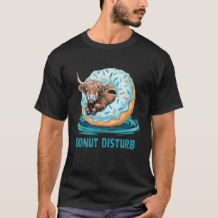 Lustiges Donut Störe Highland-Kuh-Design-Geschenk  T-Shirt