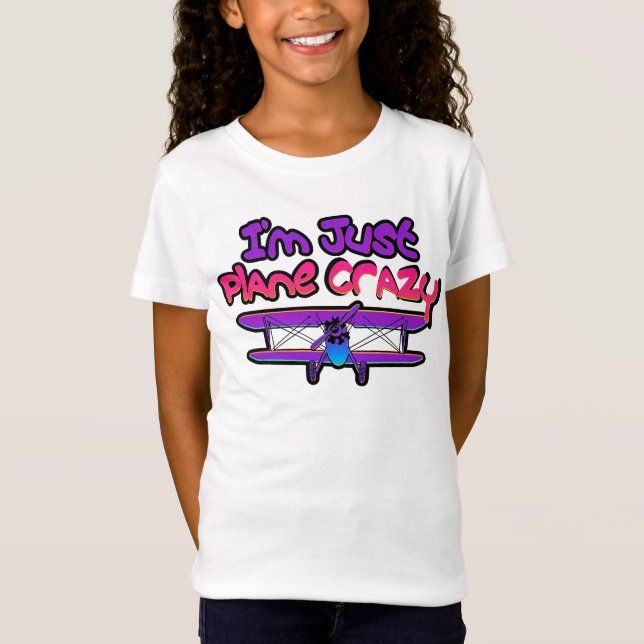 Lustiges Doppeldecker-Flugzeug T-Shirt (Vorderseite)