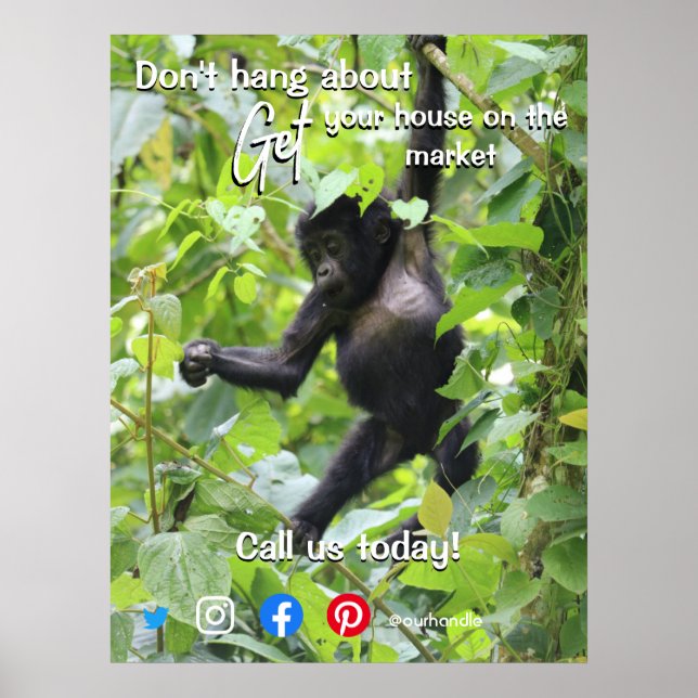 lustiges echtes Anwesen Keine Postkarte Poster (Vorne)