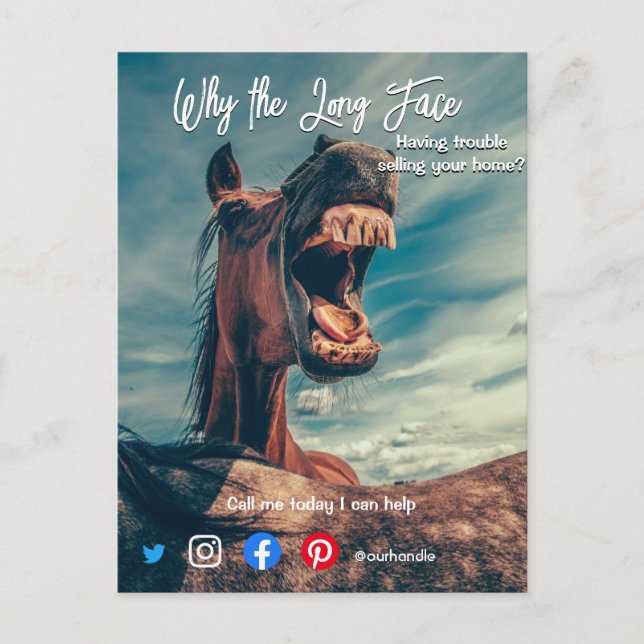 lustiges echtes Anwesen Postkarte (Vorderseite)