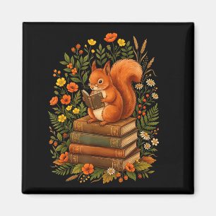 Lustiges Eichhörnchen Cottagecore Fairycore Biblio Magnet