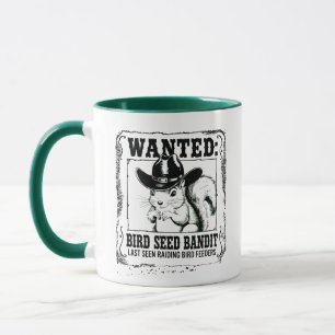 Lustiges Eichhörnchen Gesuchtes Poster Vogelfutt Tasse