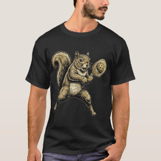 Lustiges Eichhörnchen spielt Pickleball Vintage T-Shirt