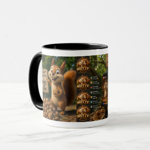 Lustiges Eichhörnchen Verrückte Influencer-Cartoon Tasse