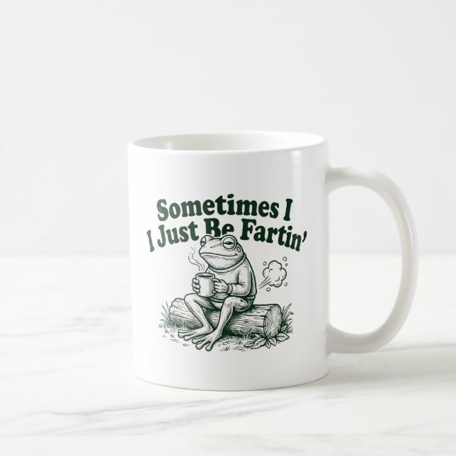 Lustiges Eigenartiges Frosch-Geschenk, Manchmal Fu Kaffeetasse (Rechts)