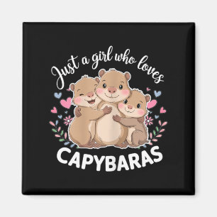 Lustiges Ein Mädchen Das Capybaras Liebt Coole Cap Magnet