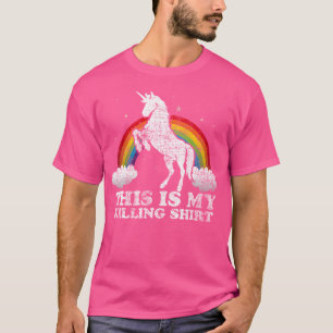 Lustiges Einhorn Das ist mein getötetes Distressed T-Shirt