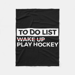 Lustiges Eis-Hockey-Feldhockey-To-Do-Liste Aufwach Fleecedecke