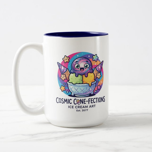 lustiges Eis Zweifarbige Tasse (Links)