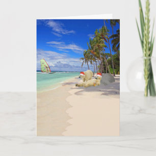 Lustiges Eisbär-Weihnachten Feiertagskarte