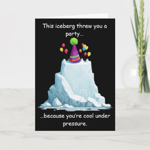 Lustiges Eisberg-Geburtstags-Humor-Party-Design Karte