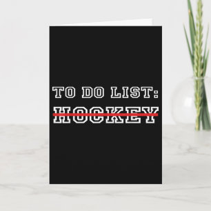 Lustiges Eishockey Feldhockey To-Do-Liste Hockey Karte