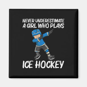 Lustiges Eishockey für Mädchen Kinder Feld Rink Nd Magnet