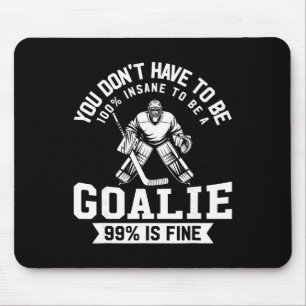 Lustiges Eishockey Torwart Torhüter Mann Frau Mousepad