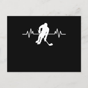Lustiges Eishockeyspieler-Herzschlag-Geschenk für  Postkarte