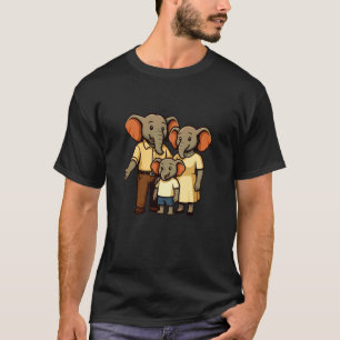 Lustiges Elefanten-Familienkostüm für Erwachsene u T-Shirt
