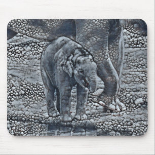 lustiges Elefantenbaby Mousepad