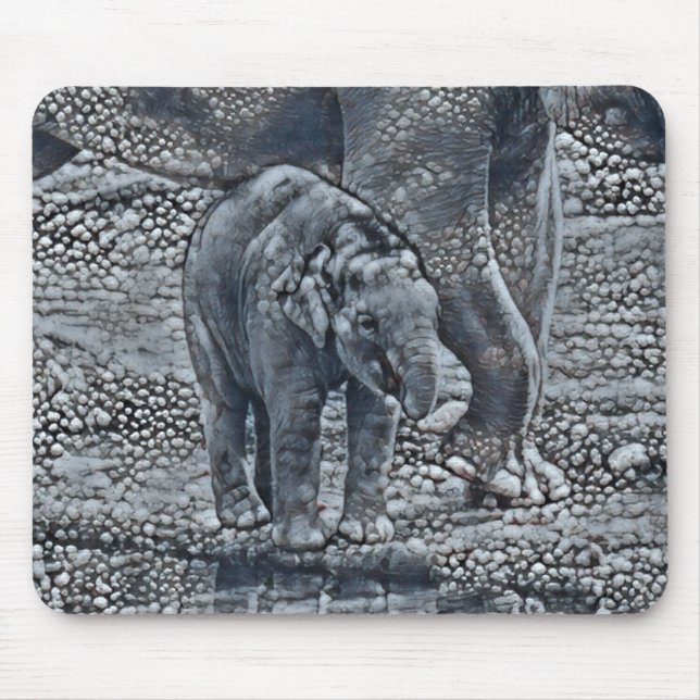 lustiges Elefantenbaby Mousepad (Vorne)