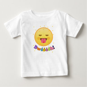 Lustiges Emoji-Baby-T-Shirt - Emoticon herausgestr Baby T-shirt