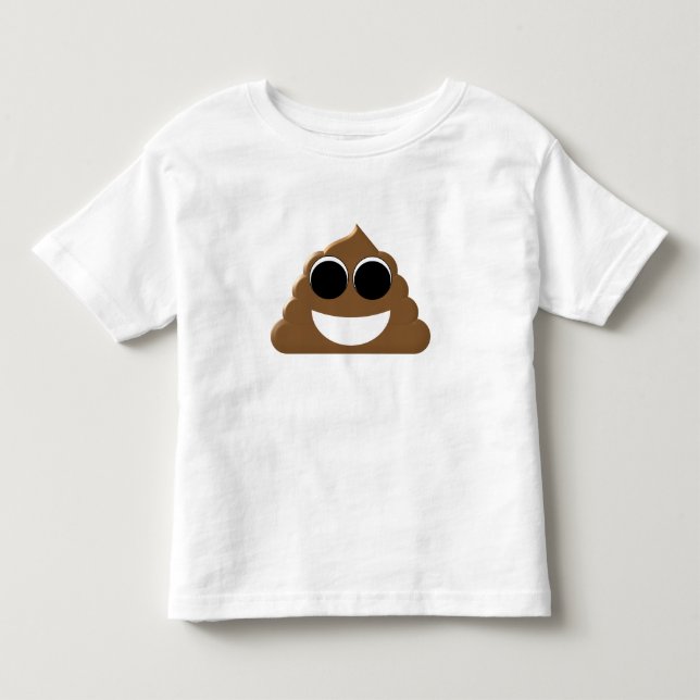 Lustiges Emoji Poo Kleinkind T-shirt (Vorderseite)